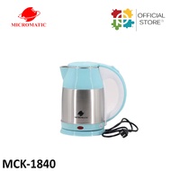 Micromatic electric kettle stainless 1.8liter
