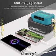 CHERRY USB Charger Adapter Type C Power Tools Connector For Makita/Dewalt/Milwaukee Phone Charger for Makita