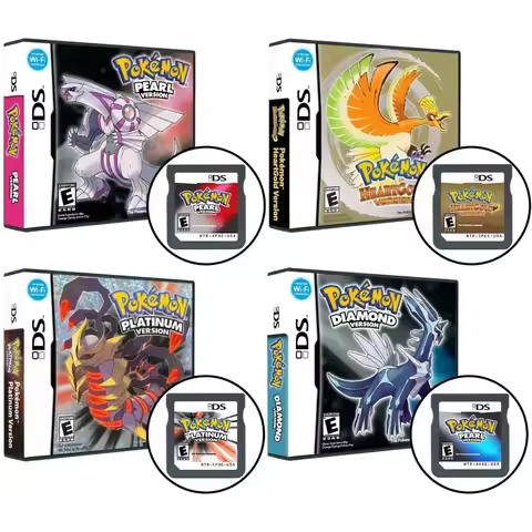 Classic Pocket Monsters NDS Game Card 3DS 2DS DS Card Soul Silver Heart Gold Platinum Game Card Pock