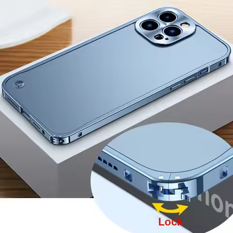 Original Armor Metal Frame Matte Case for IPhone 13 14 15 16 Pro Max 12 Mini 14 Plus 15Pro 14Pro IPo