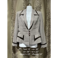 J.R Boutique Brown Woven Suit Jacket [Chest 36 "] !!️% Authentic Brand!!️!!️