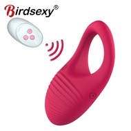 Wireless Remote Control Cockring Vibrator Clitoris Stimulation Sleeve For Penis Ring Sex Toys For Men Male Chastity Cock Rings