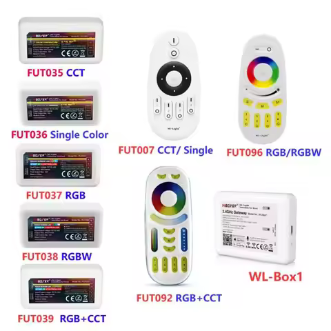 Mi Light RF 2.4G LED strip remote controller dimmer CCT RGB RGBW RGBCCT MiBOXER Milight FUT036 FUT03