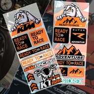 2 Bộ miếng dán mũ bảo hiểm xe đạp dây đeo hông xe máy phản quang KTM sẵn sàng để đua miếng dán chống