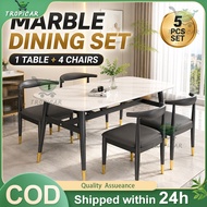 【TC】120x60/140x80 Simple Eames Dining Table with 4 Eames Chairs - Dining Set / Meja Makan Homie Hike