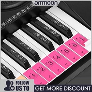 [ammoon]Piano Keyboard Keys Stickers for Beginners for 88/61/54 Keys Piano