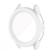 全城熱賣 - 適用於三星 Galaxy Watch5 Pro 45mm PC+鋼化膜噴油手錶保護殼（白色）