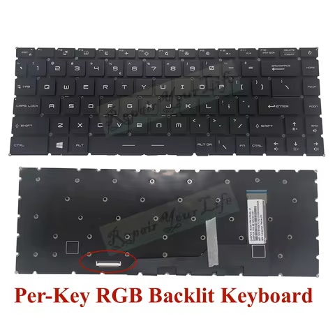 US Russian Spanish Per-Key RGB Backlit Keyboard for MSI GS66 Stealth 10sfs 10SGS GP66 MS 1542 Gaming