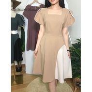 ‼️buy 4 free 1‼️ Cayra Couture overlap sleeve beige dress
