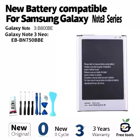 New Battery compatible For Samsung Galaxy Note 3 B800BE/Note 3 Neo EB-BN750BBE Mobile Phone Batterie