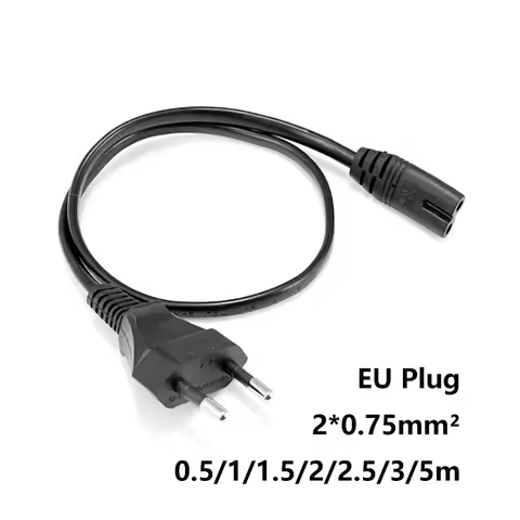 TV Power Cable 1.5m/5m IEC 320 C7 Extension Cord For Samsung PC Monitor Laptop Charger Radio Speaker