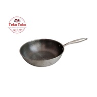 Non-stick Stainless Steel Wide Mesh Wok Pan
