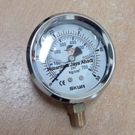 Pressure Gauge Stainless SKON 4" inch 50 Bar 700 Psi