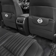 PU Leather Car Seat Back Cover Protector Anti Kick Pad For Nissan Almera Navara Terra Leaf Mrach Not