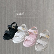 Wanding Dior Thick-Soled Velcro Flat Sandals - Casual Beach Shoes for Women