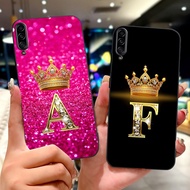 For Samsung A90 5G Case Black Fashion Aesthetic A-Z Letter Soft Silicone Back Cover For Samsung Gala