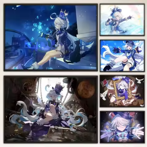 Furina Genshin Impact Poster Prints Poster Wall Painting Bedroom Living Room Wall Bar Restaurant Sti