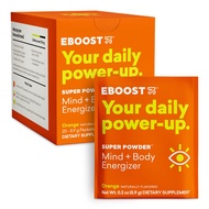 EBOOST Energy Drink & Electrolyte Powder, 20 Packets - Super Powder Orange with No Added Sugar - Ess