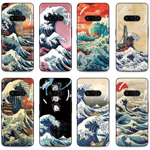 Japan Kanagawa Cover For Sharp Aquos R10 R9 R8 R8s Pro R2 R3 Air Zero6 Wish 5 4 Sense 10 9 8 6 6s 3 