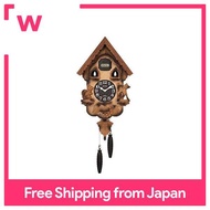 RHYTHM Clock RHYTHM Cuckoo Clock Cuckoo Punky R Wooden frame with dark brown bokashi wood finish 4MJ221RH06