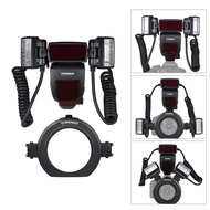 Jemora YN24EX Dual Head Macro Flash Camera Speedlite GN18 TTL Auto/Manual 5600K 3s Recycle Time with