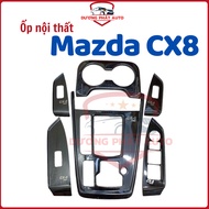 Mazda CX8, CX-8 interior covers - with titanium, stone grain, carbon grain, CX8 gear lever cover - H