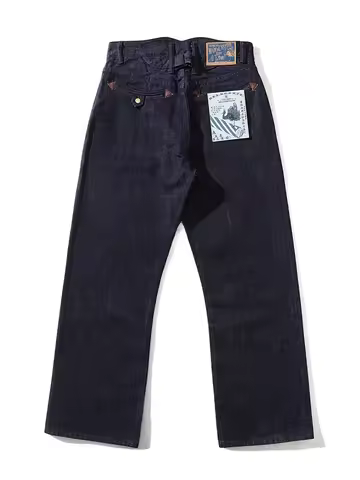 Narrow Width MMC Mountain Sea Ji Bi Fang Bird 157OZ Sateen Double Dyed Red Ear Denim 705B Jeans High