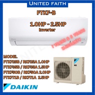 Daikin Air Conditioner Wall Mounted Standard Inverter R32 Built in Wifi 1.0HP - 2.5HP FTKF25C FTKF35