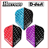 Harrows Dart Flights - Standard Dimplex Sparkle Twin Black (SAYAP ARROW)