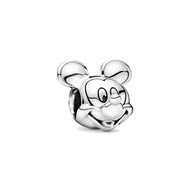 New Disney Mickey Minnie คลิปเคลือบเคลือบ Charms ลูกปัดสําหรับ Pandora สร้อยข้อมือเงินแท้ 925 สร้อยค