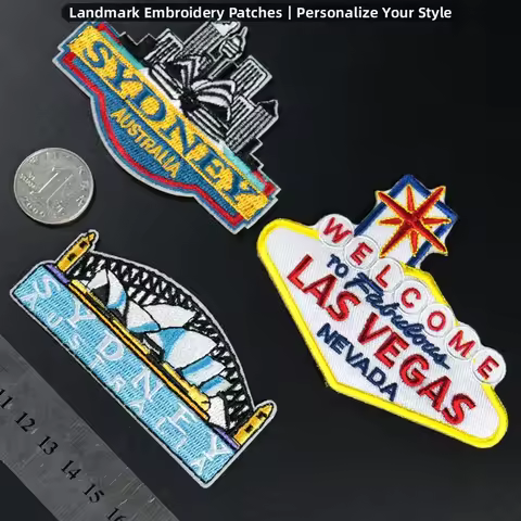 European and American Style English Alphabet Adhesive Sticker Sydney Opera House Las Vegas, Australi