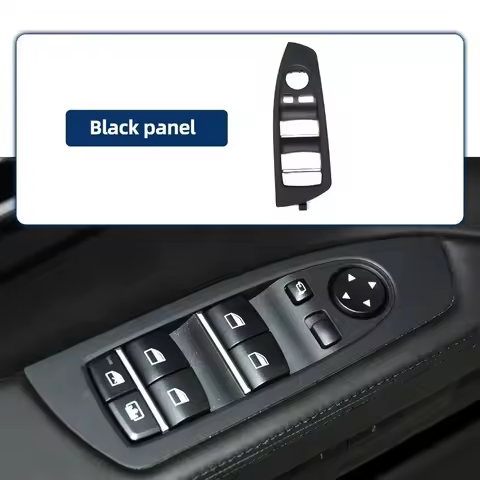 Upgraded Car Interior Front Door Window Control Lifter Switch Cover Panel Trim For BMW 7 Series F01 