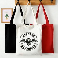 Tote Bag A7x Retro Rock Band AVENGED SEVENFOLD ASIA TOUR 2026 Simple Shoulder Carry Canvas