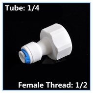 [Hot K] 5pc 1/4" OD Tube to 1/2" Female Thread Fitting Connection Aquarium RO Water Filter Reverse Osmosis System