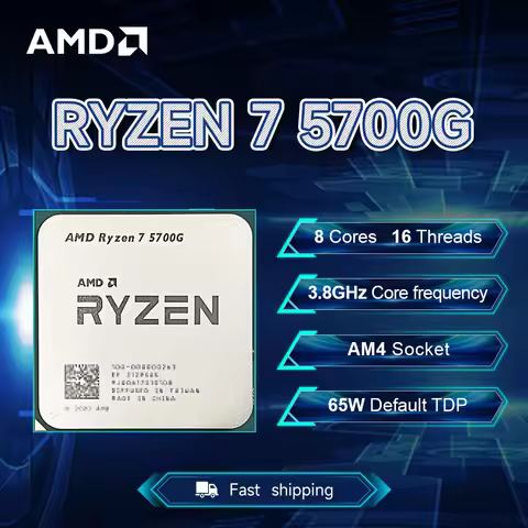 NEW AMD Ryzen 7 5700G 3.8GHz 7NM L3=16M Processor 65W Socket AM4 8-Core 16-Thread R7 5700G DDR4 but 