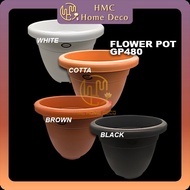 HMC GAFRI DIAMETER 48 CM FLOWER PLASTIC POT GP480 GARDENING DURABLE PLANTING POT PASU BUNGA