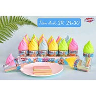 Box of 30 jars of CC candy sticks, toothpicks, mixed flavors