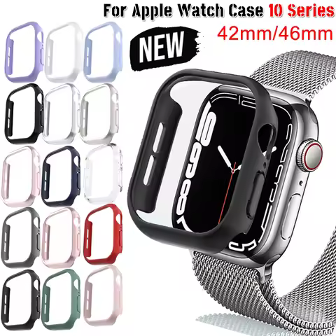 PC Case For Apple Watch series 10 42mm 46mm Matte Hard PC bumper Screen Protector Cover iWatch serie