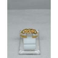 Ring 1 gram Half Light Gold Carved Chain