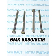 (5pc) Yellow Bolt Nut/BMK M6x80/ 8cm M6 Bolt Screw Nut Bolt and Nut