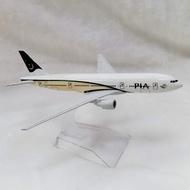 PIA Pakistan Intl Airlines B777 Diecast Model Airplane 6” w/ Stand | Toy Gift