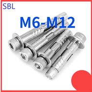 304 stainless steel expansion screw, hexagonal expansion bolt, hoisting built-in burst screw M6/M8/M