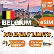 [Yoho] Belgium eSIM No Daily Limit 3GB 5GB 10GB 30 Days Yoho Mobile Official Store