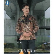 KEMEJA Cendra Men's Batik Shirt Long Sleeve Modern Solo Batik Full Fur by Batik ALX