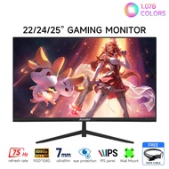 Computer Monitor Full HD 22"24"25 inch Borderless 75Hz PC Display Wide Angle Tablet 5ms IPS LED Gami