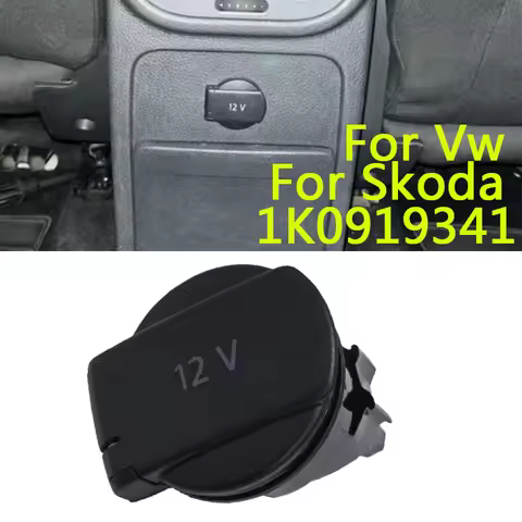 1Pc 12V Lighter Power Outlet Socket Cover For VW Golf 6 7 Passat B7 B8 Tiguan Jetta For Skoda Octavi