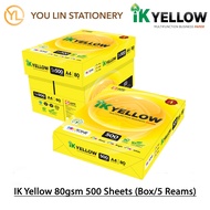 IK Yellow 80gsm 500 Sheets A4 Paper (Box/5 Reams)