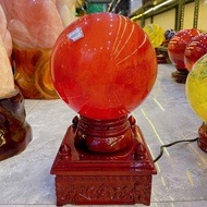 Obisidian Volcanic Stone Red Ball Weighs 6.6kg Feng Shui
