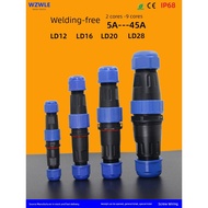 Solder-Free Waterproof 3-Pin Aviation Plug