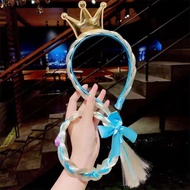 Children Frozen Elsa Sweet Hair Accessories Wig Braids Princess Hairpin Headband Elsa Headwear Girls